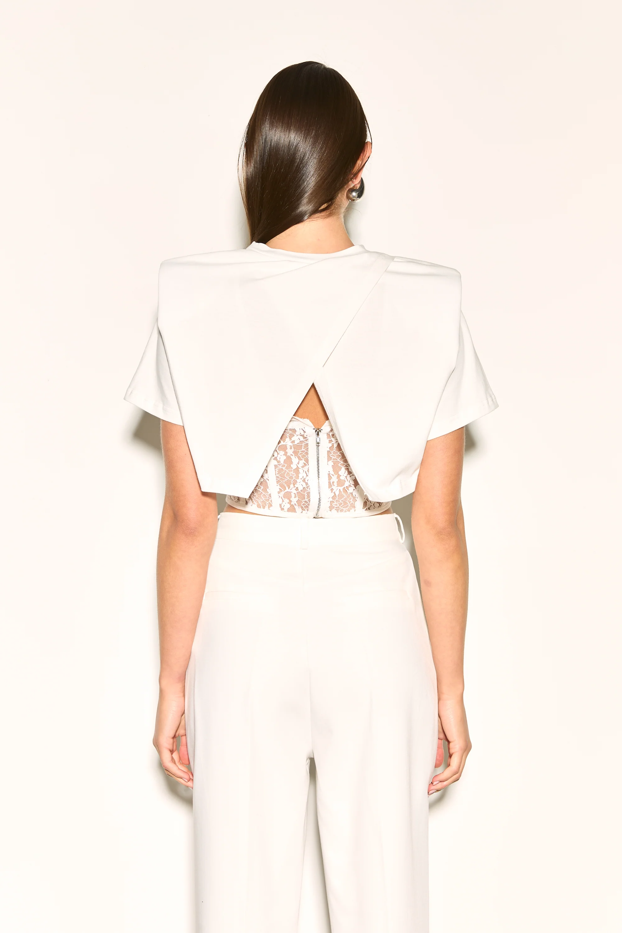 CLARA White Lace Corset T-Shirt - Image 6