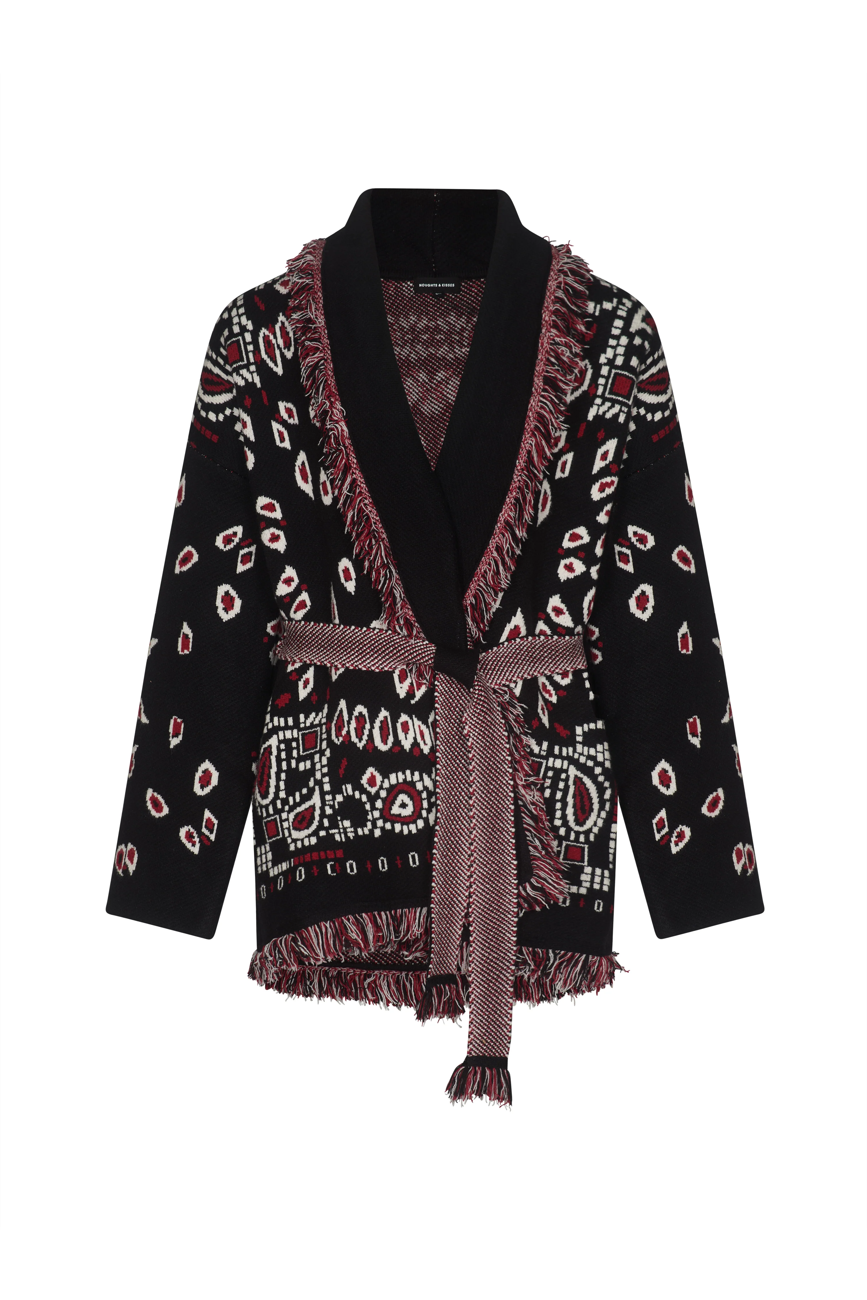 JAYLA Black Paisley Long Cardigan - Image 7