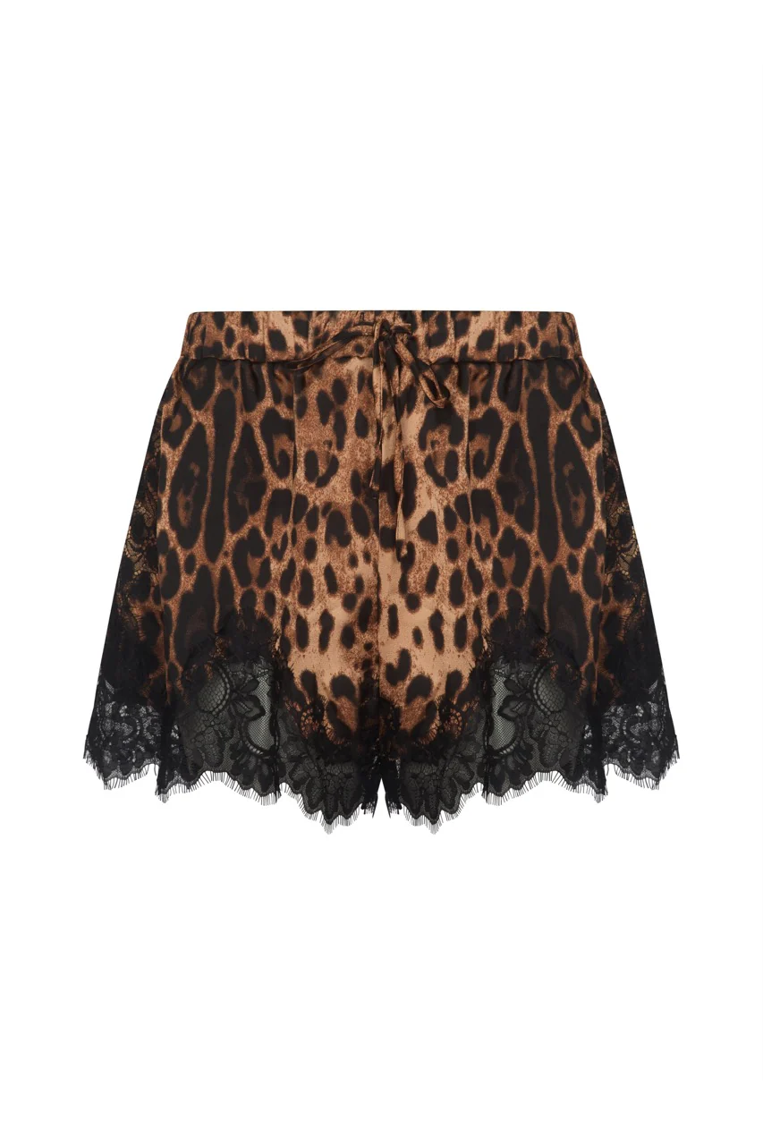 LEOLA Leopard Print Lace Shorts - Image 8