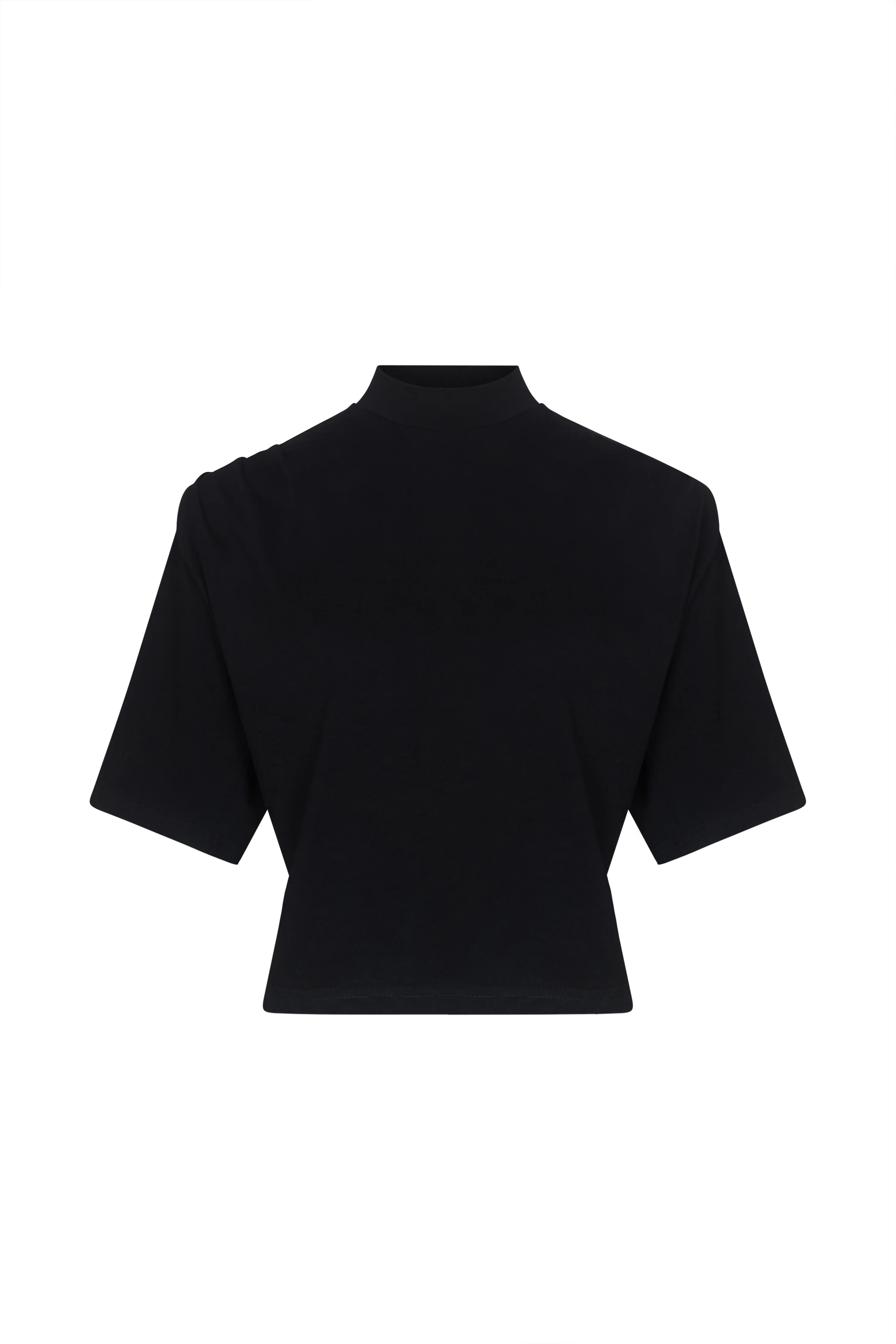 LILLIE Black Shoulder Pad T-Shirt - Image 6