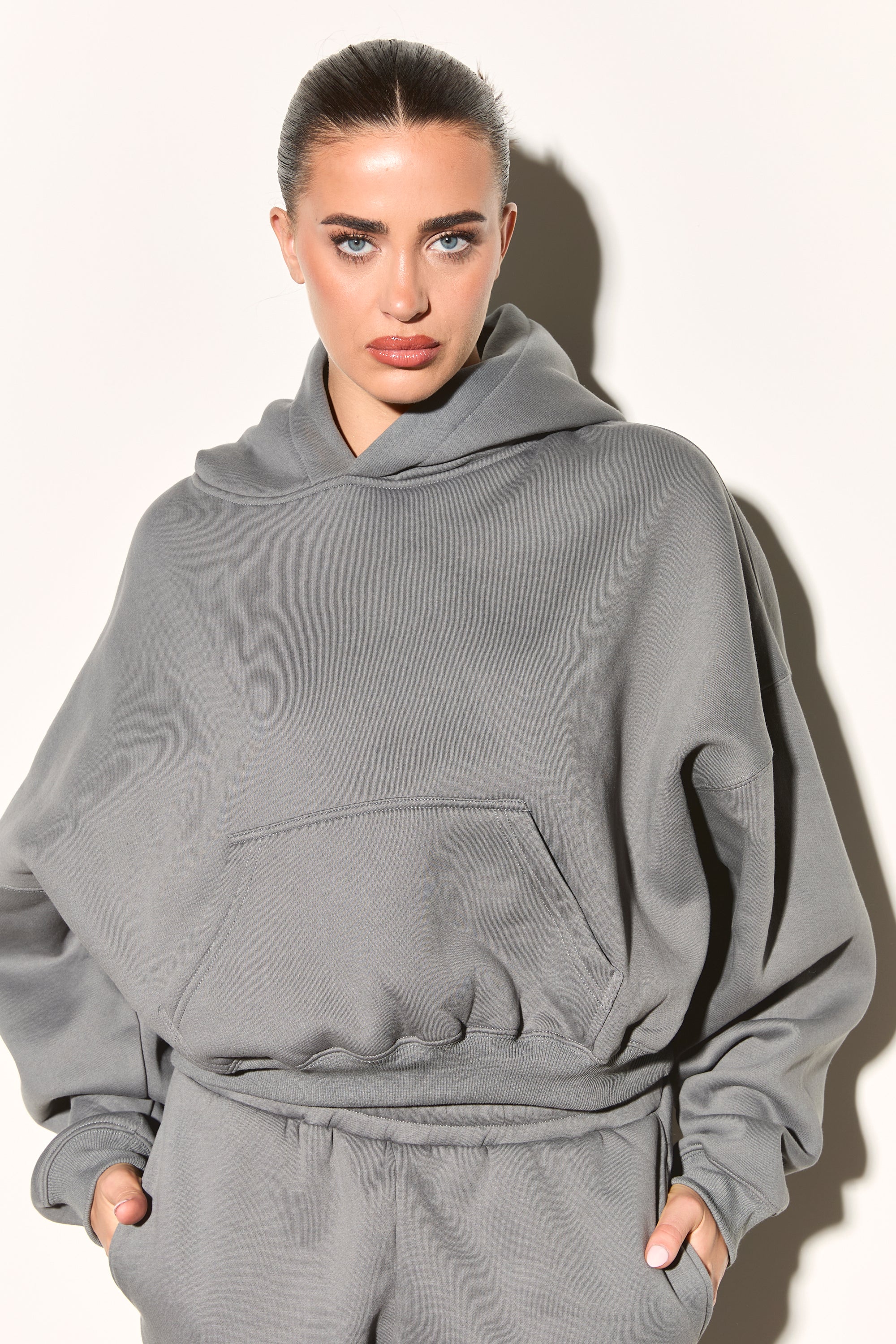 Oversized Steel Grey Hoodie - Image 4