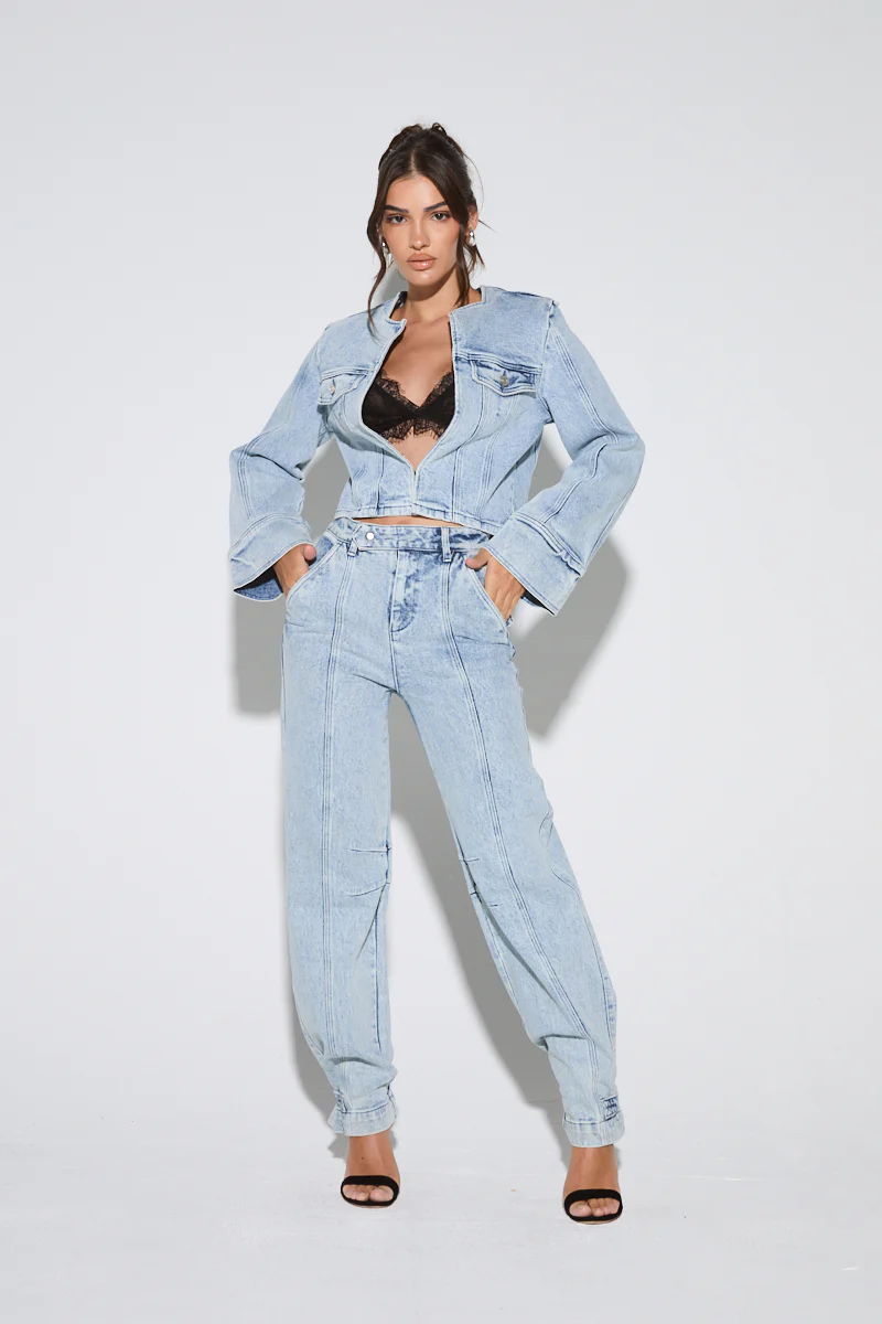REEVA Boxy Denim Jacket - Image 4