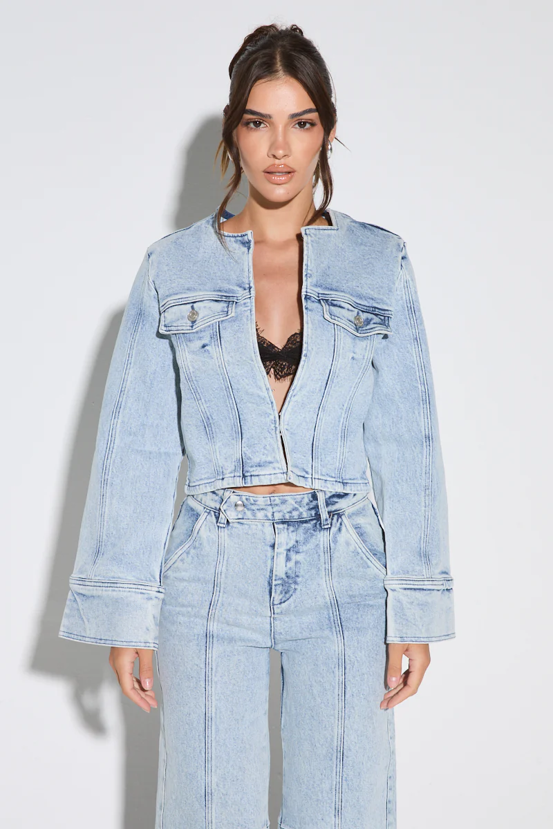 REEVA Boxy Denim Jacket - Image 5