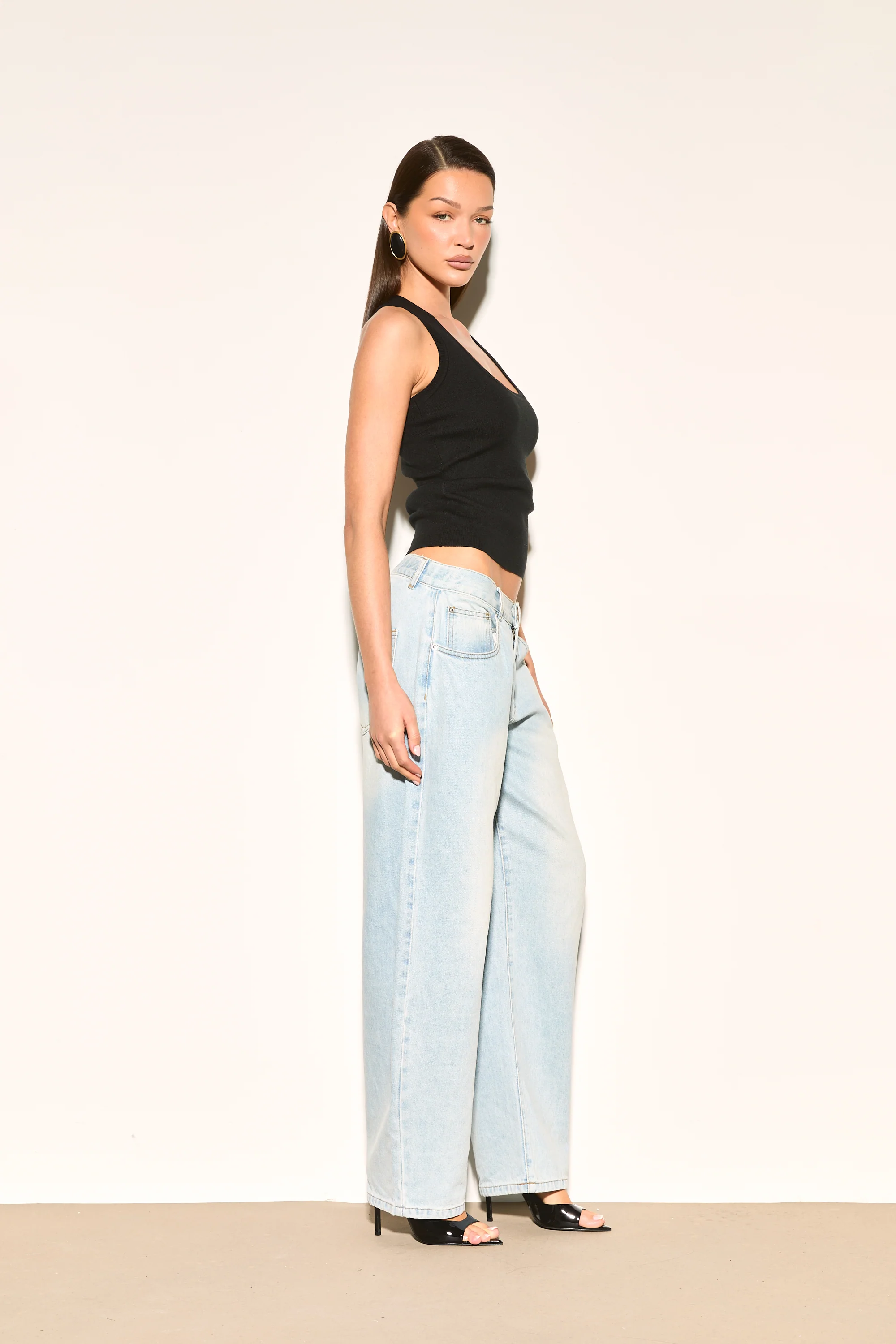 ROMI Blue Denim Wash Barrel Jeans - Image 4