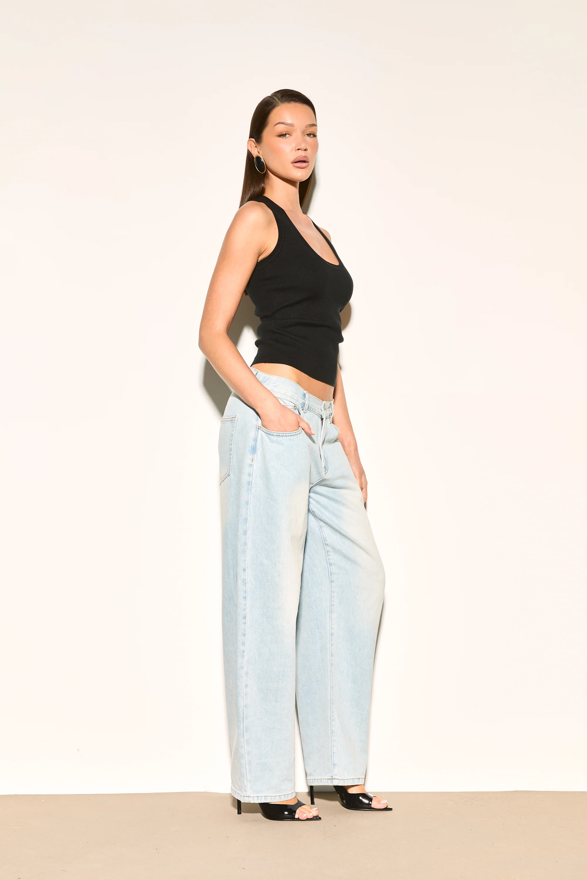 TIA Black Knit Tank Top - Image 4